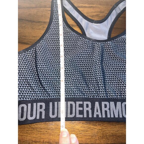 Women's Under Armour Sz XS Black/Gray Sports Bra Unpadded Athleisure Athlete - Picture 8 of 9